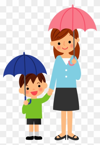 People With Umbrella Clipart - Png Download