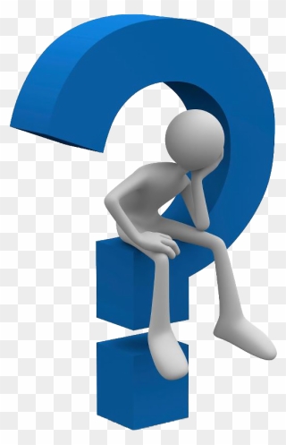 Transparent Children Waiting Clipart - Man Sitting On Question Mark - Png Download