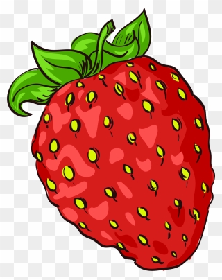 Strawberry Clipart Food - Transparent Background Fruit Cartoon - Png Download