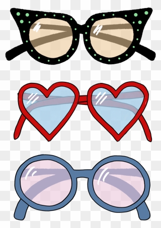Clipart Sunglasses Watercolor - Elton John Background Sunglasses - Png Download