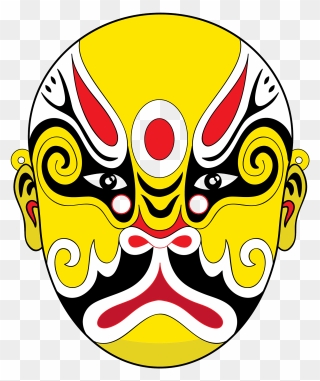 Beijing Opera Yellow Mask Clipart
