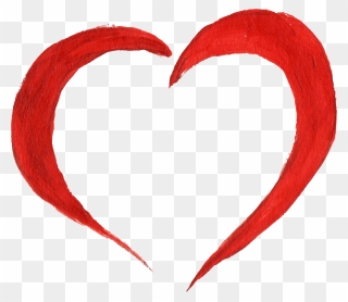 Painted Png Transparent - Red Heart Paint Png Clipart