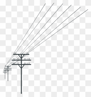 Vector Power Electric Line - Electric Pole Silhouette Png Clipart