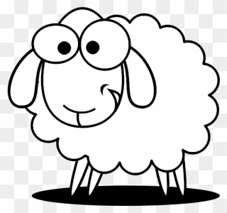Happy Sheep Icon Vector Image - Baba Black Sheep Drawing Clipart