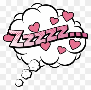 Sleep Thought Bubble Bedroom Sticker - Thought Bubble Sleep Clipart