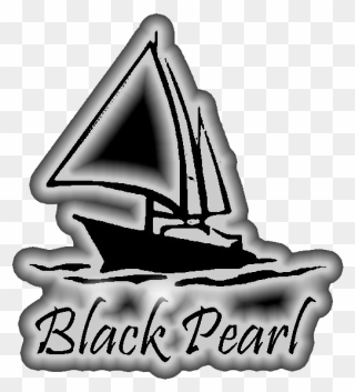 Black Pearl Sailboat - Illustration Clipart