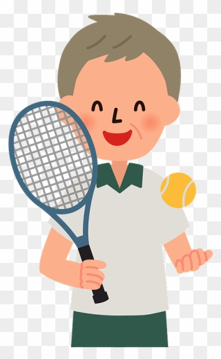 Senior Man Tennis Sports Clipart - 無料 イラスト テニス - Png Download