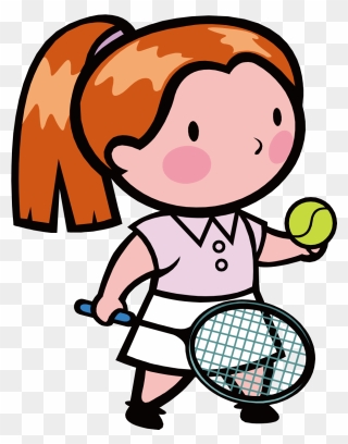 Clipart Child Tennis - Tennis Coloring Page - Png Download