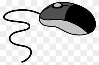Gray Computer Mouse - Simple Computer Mouse Drawing Clipart