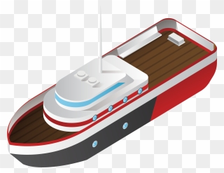 Yacht Clipart Boat Shoe - Isometric Drawing Of A Boat - Png Download