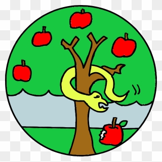 Apple Tree Png Png Download - Adam And Eve Clip Art Transparent Png
