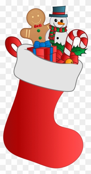 Christmas Stocking Clip Art 2 - Kids Christmas Stocking Clipart - Png Download