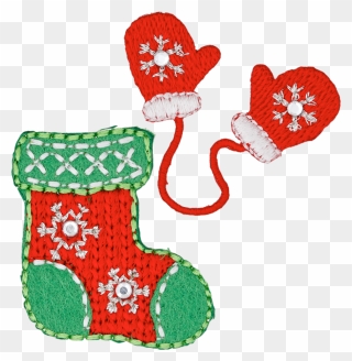 Motif Christmas Stocking Clipart