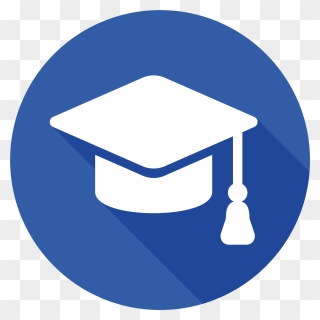 Teach Leadership Skills - Blue Graduation Cap Icon Clipart