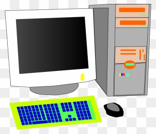 Clipart - Old Monitor Crt Desktop Computer - Png Download
