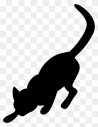 Cat Halloween Clip Art - Black Cat Icon Png Transparent Png