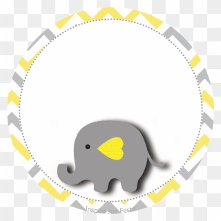 Baby Shower Yellow Elephant Grey Party - Yellow And Gray Baby Shower Background Clipart