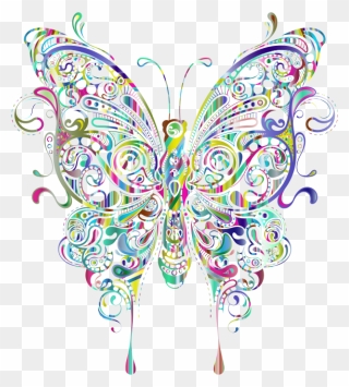 Butterfly Svg Clip Arts - Cartoon Transparent Background Butterfly - Png Download