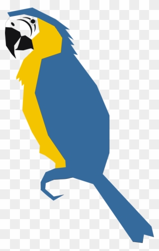 Perching Bird,macaw,parrot - Blue Parrot Clipart - Png Download