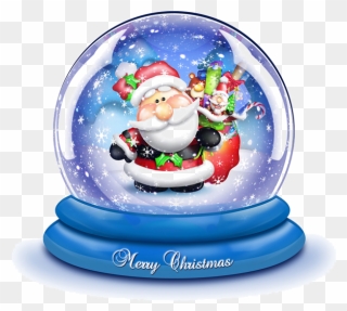 Christmas Snow Globe Clipart At Getdrawings - Santa Snow Globe Clipart - Png Download