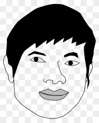 Asian Man Portrait Vector Image - Wtf Meme Face Png Clipart