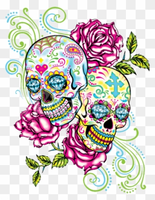 #skulls #skull #tattoo #tattoos #sugarskulls - 2 Sugar Skull Tattoo Clipart
