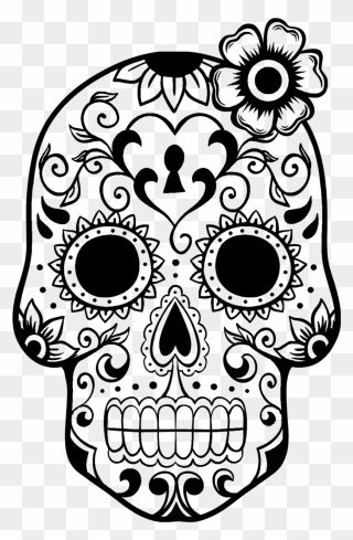Free Clip Art Skull Black And White - Png Download