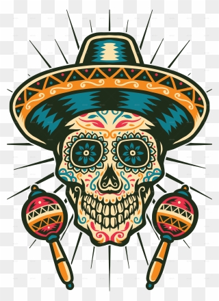 Mexican Sugar Skull Clipart