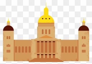 Des Moines Capital Illustration - Iowa State Capitol Clipart - Png Download
