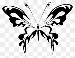 Butterfly Black And White Transparent Background Clipart