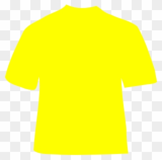 Yellow Shirt Clip Art At Clker - Plain Yellow Shirt Front - Png Download