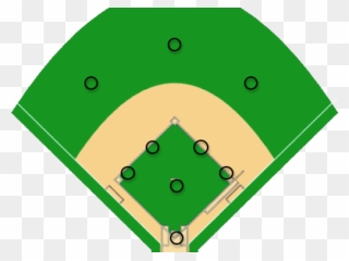 Diamonds Clipart Baseball Field - Baseball Double Cut Diagrams - Png Download