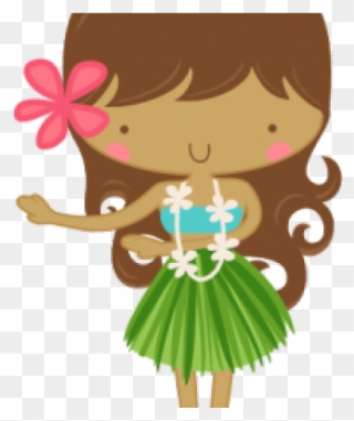 Free Hula Girl Clipart - Cute Hawaiian Girl Clipart - Png Download