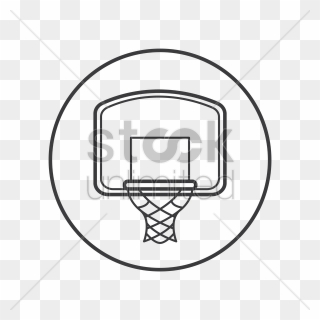 Transparent Basketball Goal Clipart - Basketball Hoop - Png Download