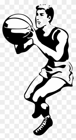 Basketball Clipart Black Background Picture Free Stock - Play Basketball Clipart Black And White - Png Download