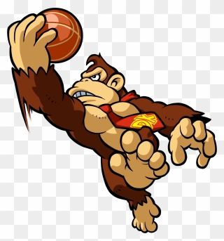 Donkey Basketball Clipart - Mario Hoops 3 On 3 Donkey Kong - Png Download