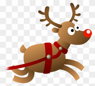 Clipart Reindeer Small Reindeer, Clipart Reindeer Small - Clipart Santa Reindeer - Png Download