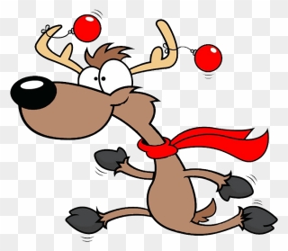 Christmas Reindeer Clipart - Reindeer Christmas Clipart Flossing - Png Download