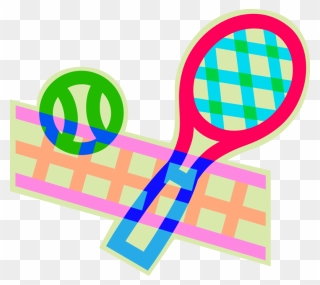 Vector Illustration Of Sport Of Tennis Racket Or Racquet - Graphic Design Clipart