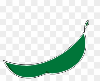 A Cartoon Graphic Of An Empty Pea Pod Clipart