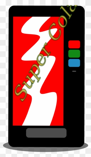Vending Machine Vector Image - Smartphone Clipart