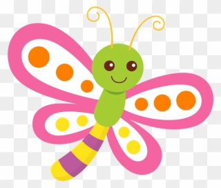 Dragonfly Clipart Pond Animal - Mariposa Clipart - Png Download