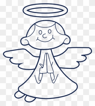 Praying Angel Clipart - Angel Praying Clipart - Png Download