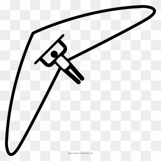 Hang Gliding Coloring Page Clipart