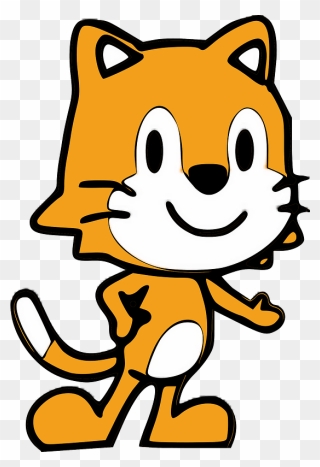 Cartoon Ginger Cat Clipart - Scratch Jr Cat Png Transparent Png