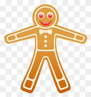 Gingerbread Man Clipart - Png Download