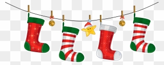 Holiday Clipart Sock, Holiday Sock Transparent Free - Christmas Socks Png