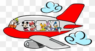 Minnie Mouse Clipart Airplane - Mickey Mouse On A Plane - Png Download