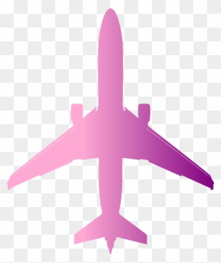 #ftestickers #clipart #airplane #pink #cute - Clipart Airplane Silhouette - Png Download