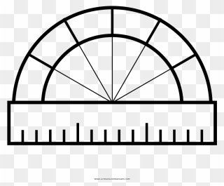Protractor Coloring Page - Mountain Tunnel Clipart - Png Download
